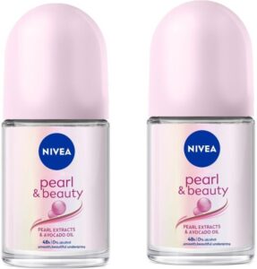 NIVEA Pearl and Beauty Avocado Oil Roll-on Deodorant (25ml x 2) Deodorant Roll-on - For Women(50 ml, Pack of 2)